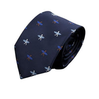 Navy Blue with Blue Surfers Novelty Skinny Tie